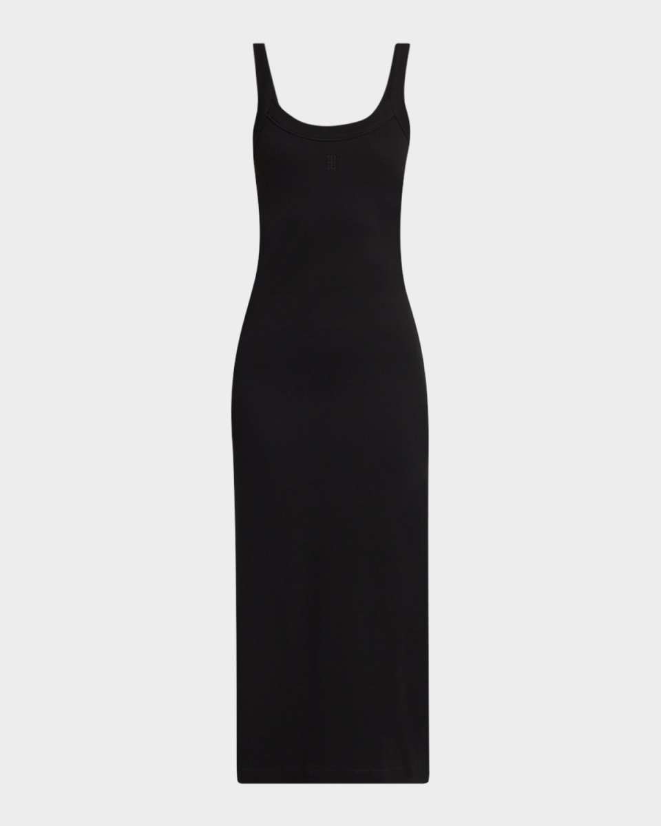 Lio Ribbed Scoop-Neck Midi Dress
